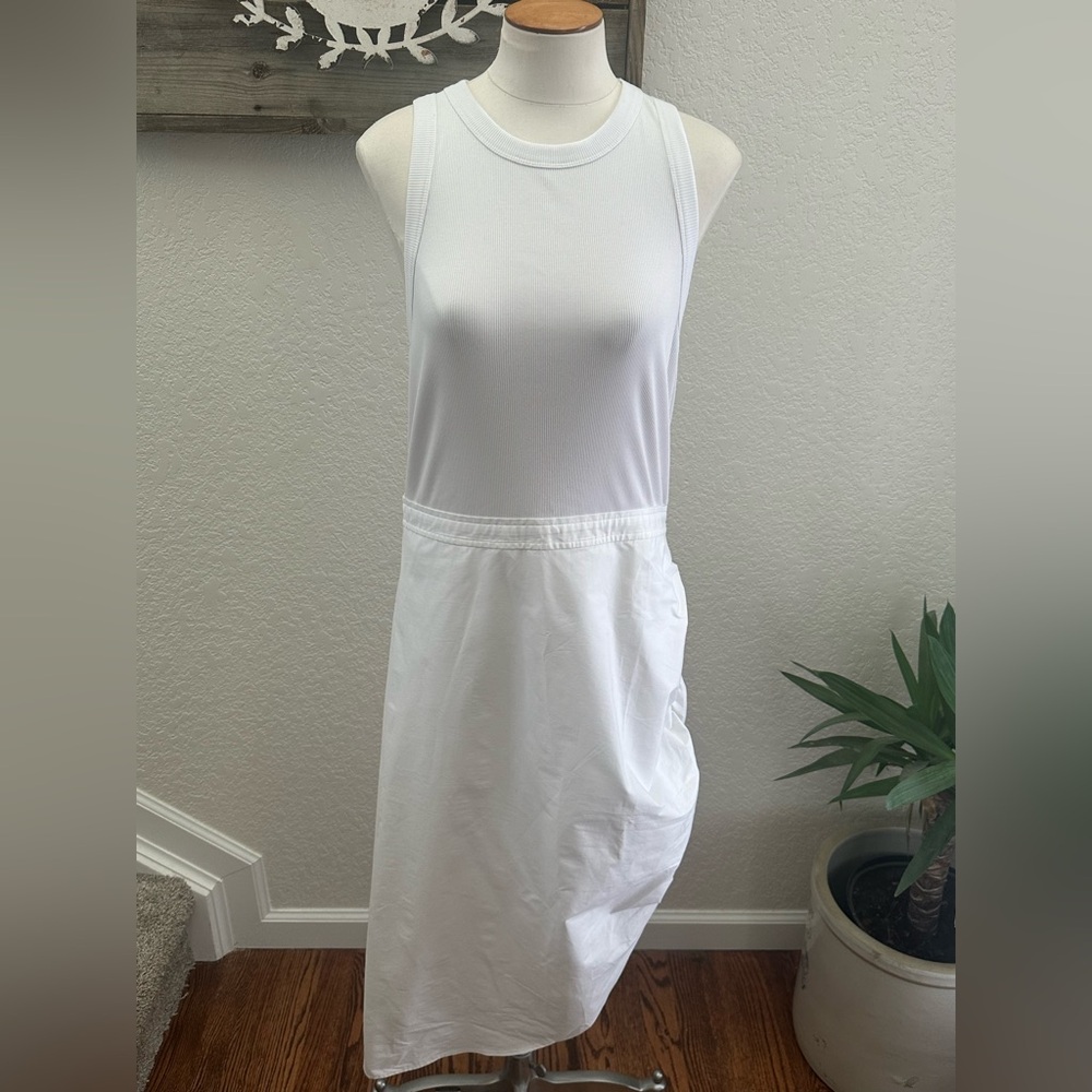 Veronica Beard Finca White Sleeveless Tank Dress ladies large NWT